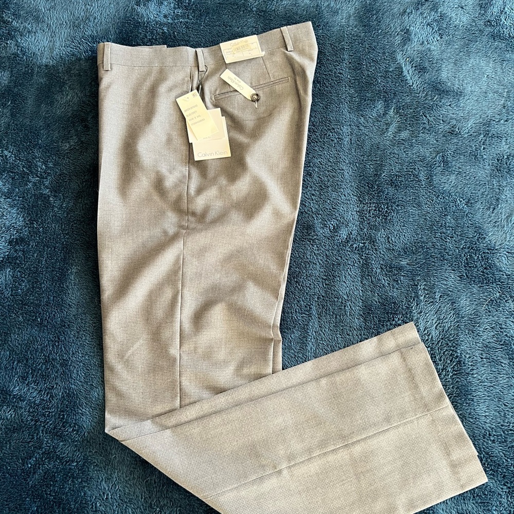 Calvin Klein Men’s Slacks, Grey/Blue